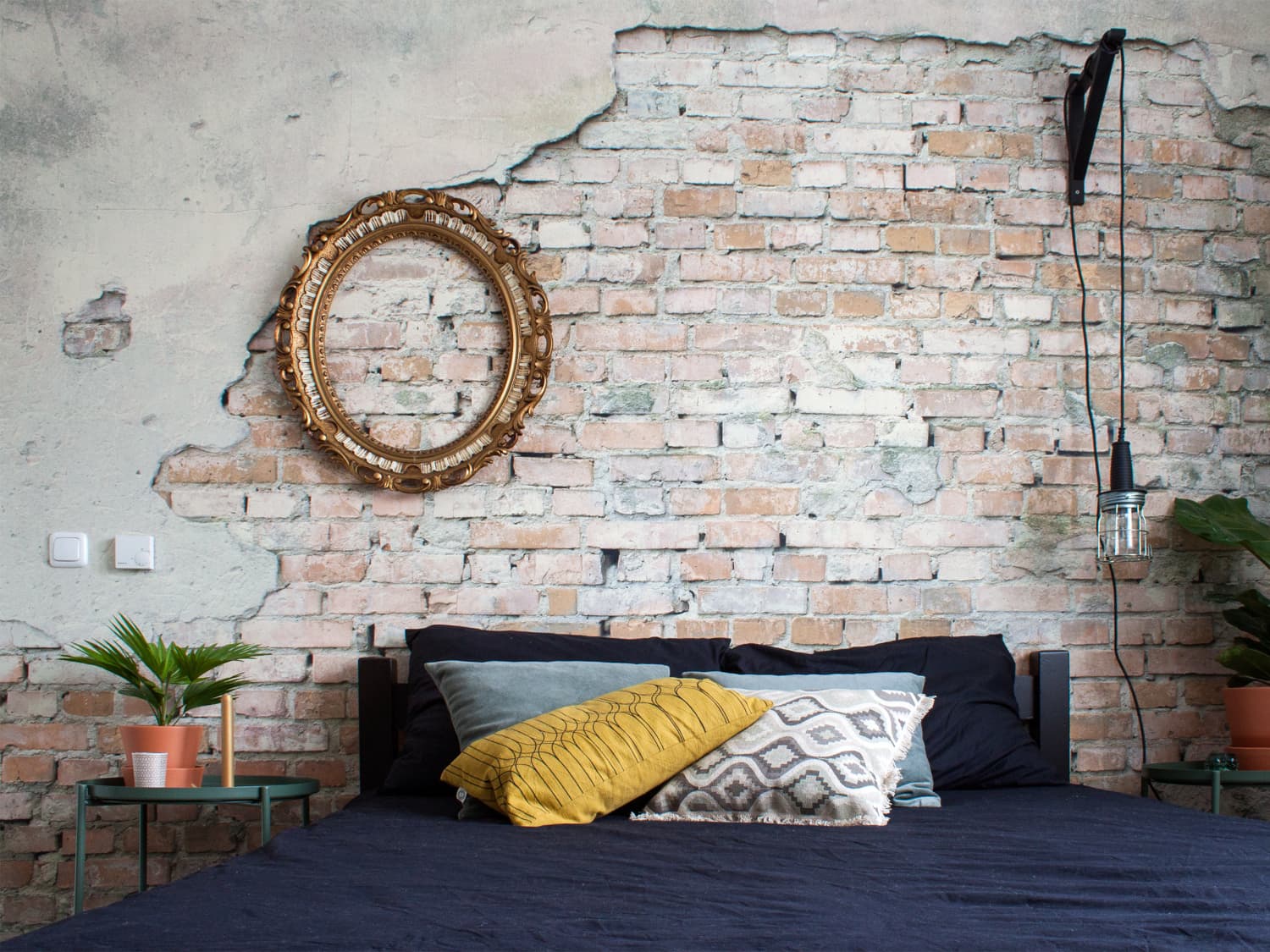 Hanging pictures on brick on sale walls